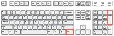 PC keyboard zoom keys